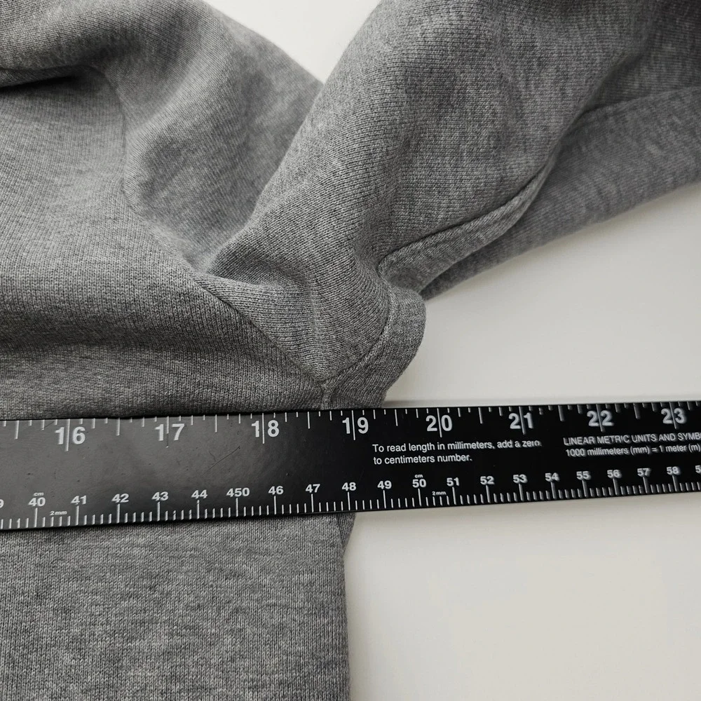 Nike Mens Sportswear Pullover Hoodie Gray Raglan‎ Sleeve Fleece Sweatshirt Small